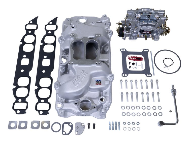 Single-Quad Performer Manifold and Carburetor Kit for Oval Port Big Block Chevy