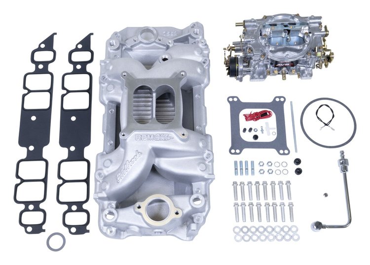 Single-Quad RPM Air-Gap Manifold and Carburetor Kit for Rectangle Port Big Block Chevy
