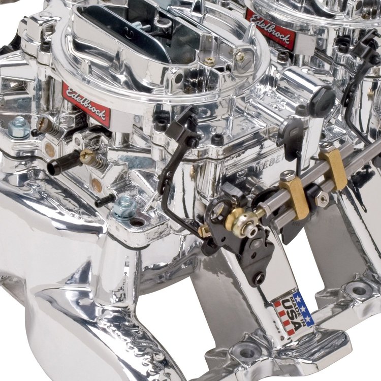 RPM Dual-Quad Manifold and Carburetor Kit for Chevy GEN III LS1 with Endurashine Finish