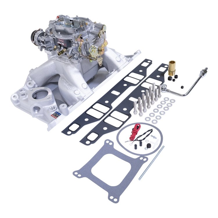 Single-Quad RPM Air-Gap Manifold and Carburetor Kit for Small Block Chrysler 340/360