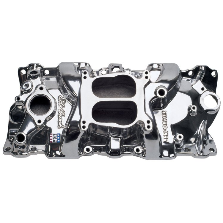 Performer Polished Intake Manifold for Small Block Chevy