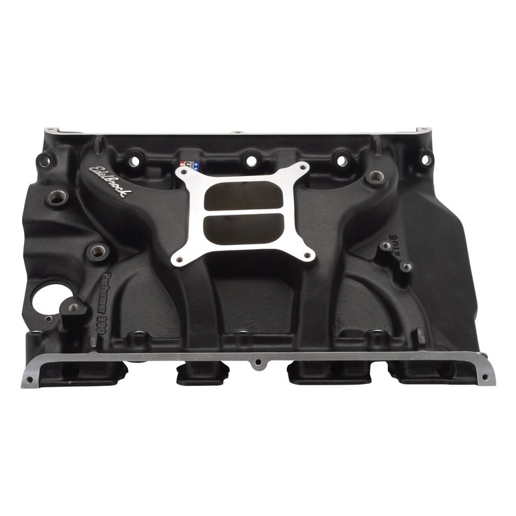 Performer 390 Ford FE Intake Manifold Black Powder Coated