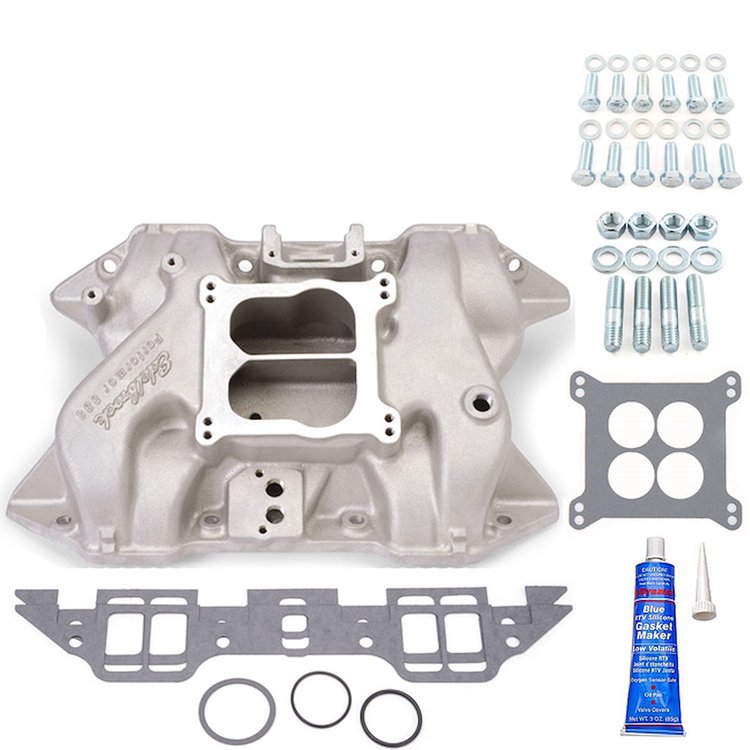 Performer 383 Intake Manifold w/Installation Kit Chrysler 361-400ci