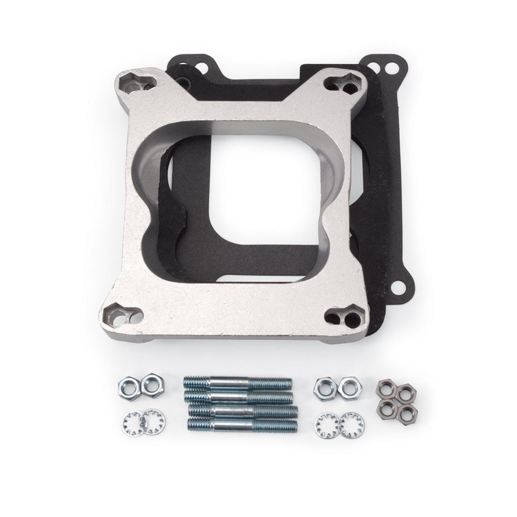 Carburetor Adapter Mounts 4-Barrel Carter Thermo-Quad to Square-Bore Single Plane Manifold