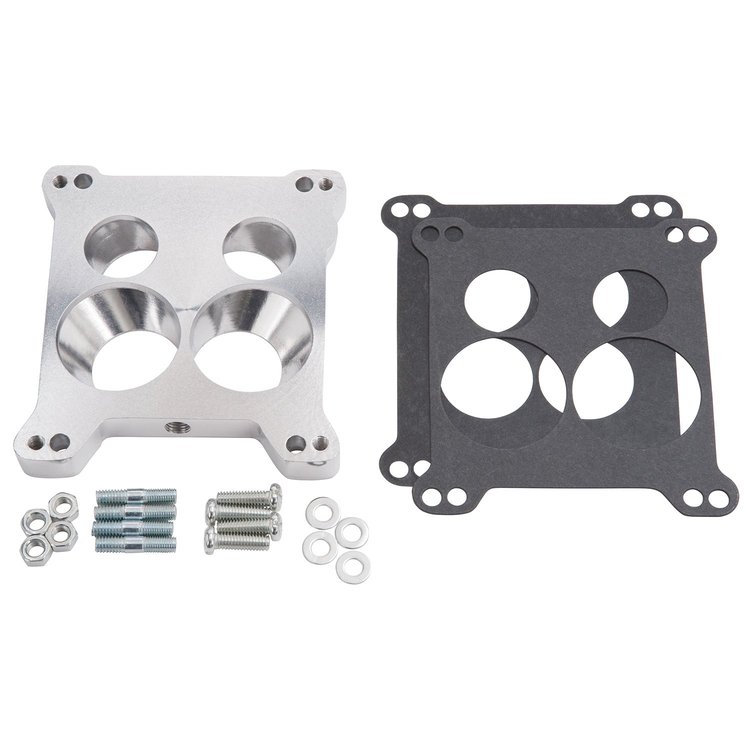 Square Bore to Quadrajet and Thermo-Quad Carburetor Adapter, 0.850 in. Thick