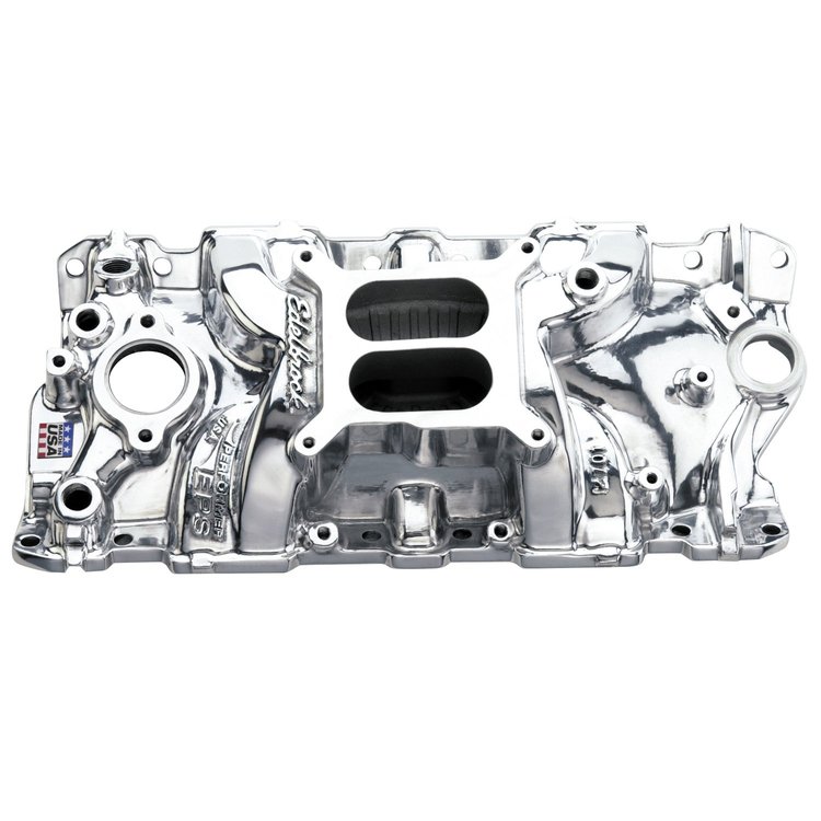 Performer EPS Polished Intake Manifold for Small Block Chevy