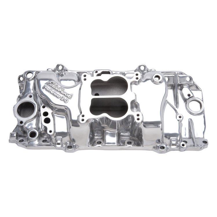 Performer 2-O Big Block Chevy EGR Intake Manifold Polished