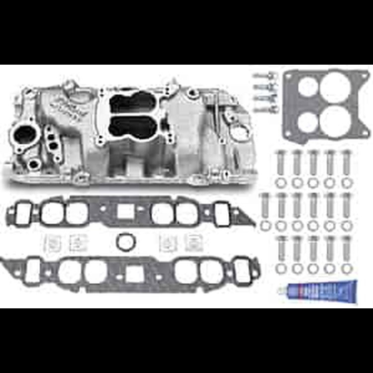 Performer 2-O Big Block Chevy Intake Manifold with Installation Kit