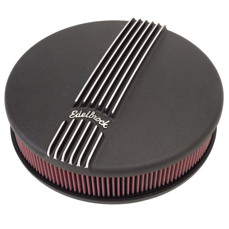 Round Cast Aluminum Air Cleaner Single 4-barrel Carburetor with Black Powder Coated Finish