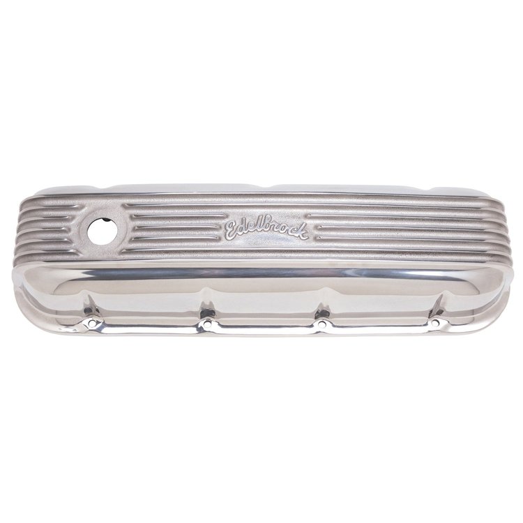 Classic Finned Valve Covers for 1965-Up Big Block Chevy 396-502 with Polished Finish