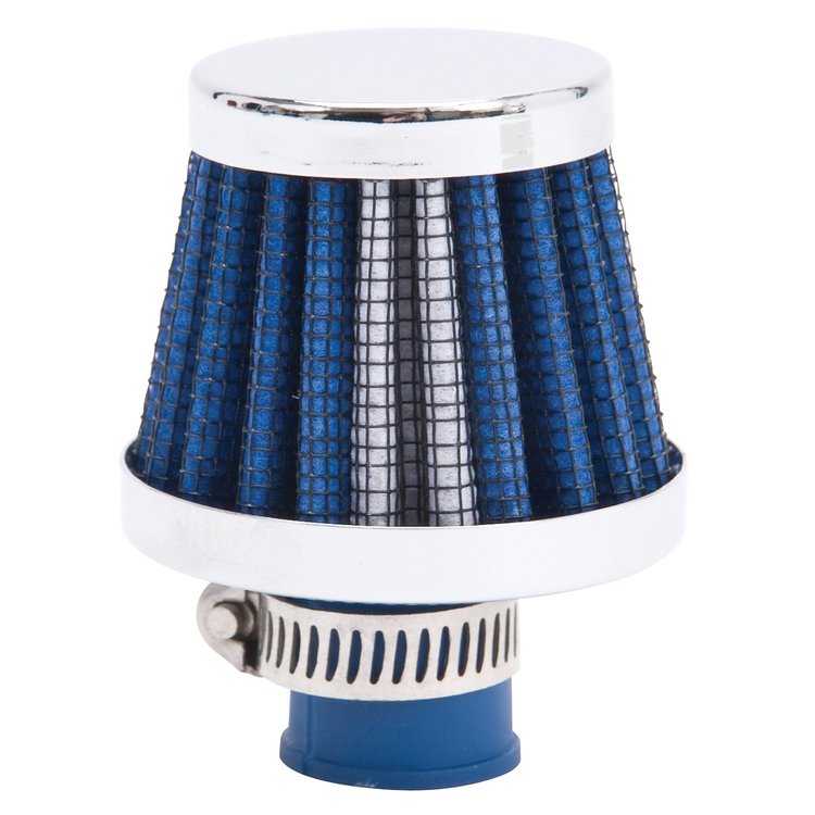 Universal Blue Conical Valve Cover Breather with 2.50" Overall Length