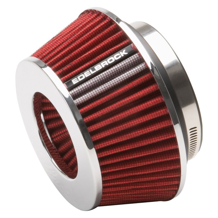 Universal Red Compact Conical Air Filter with 3.70" Overall Length for 3",3.5", and 4" Air Intake Systems