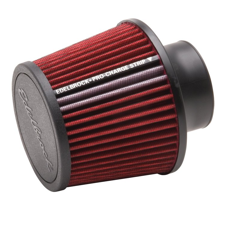Universal Red Conical Air Filter with 6.50" Overall Length and 3.00" Inlet Diameter