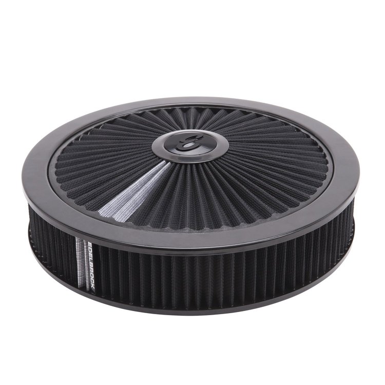 Pro-Flo High-Flow Black Round Air Cleaner 14" Diameter with Breathable Lid