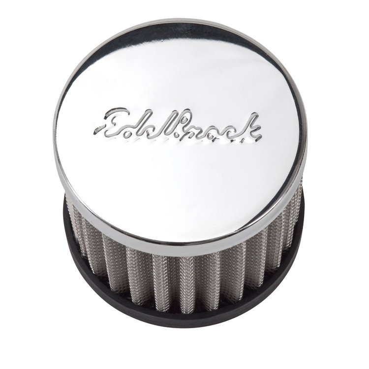 Circle Track Valve Cover Breather in Chrome Finish