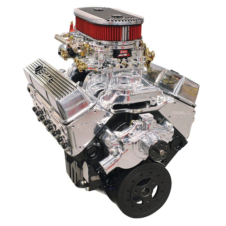 Performer Dual Quad SBC 350ci/315hp Crate Engine w/ RPM Air-Gap Manifold & Short Water Pump
