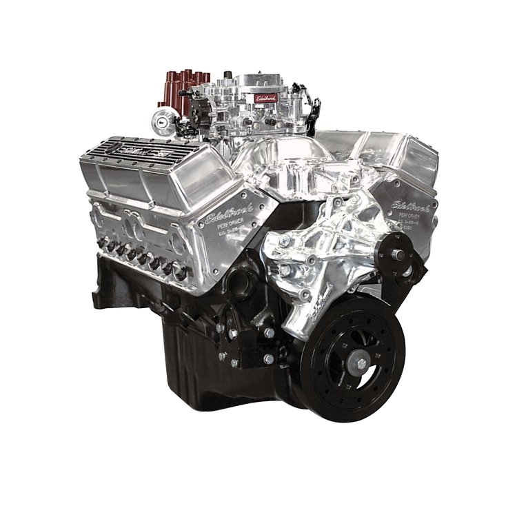 Performer SBC 350ci 310HP Crate Engine, Polished Finish, Long Water Pump