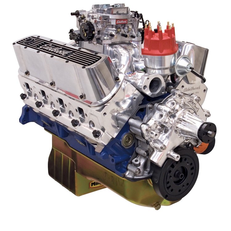 Performer RPM SB Ford 347ci Polished Crate Engine, Rear Sump Oil Pan