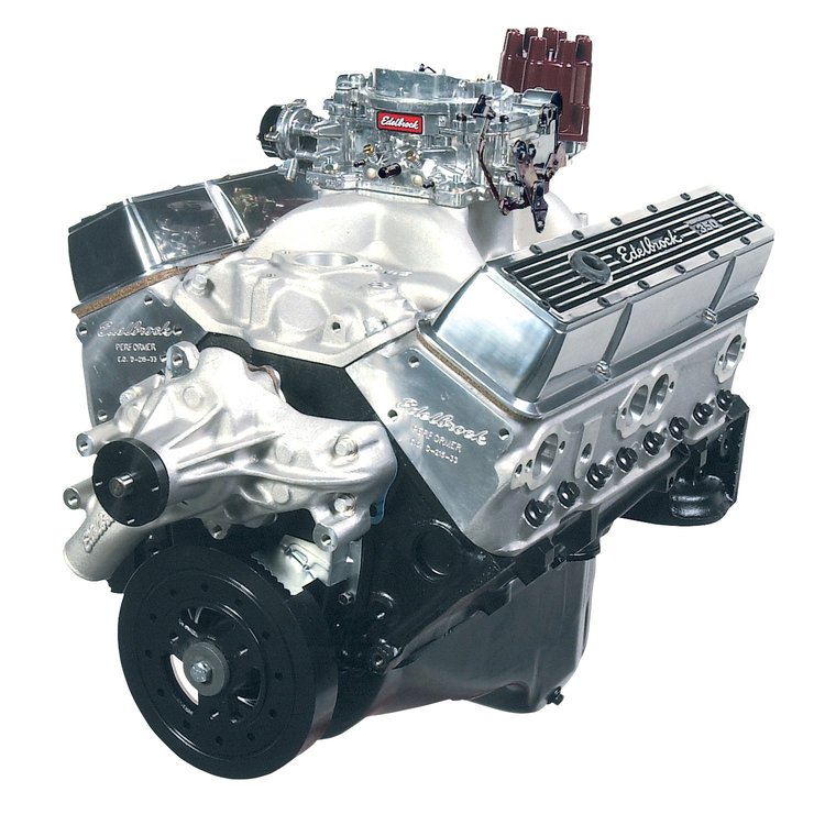 Performer SBC 350ci / 320hp Crate Engine, Satin Finish, Short Water Pump