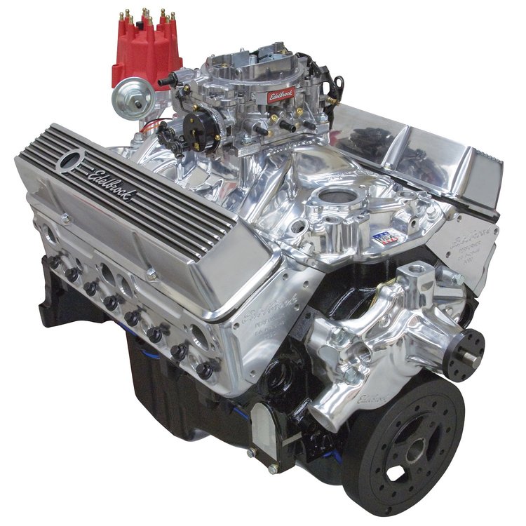 Performer SBC 350ci 320HP Polished Crate Engine, Short Water Pump