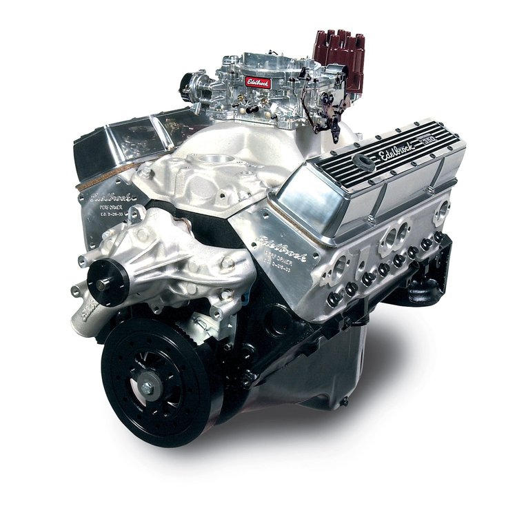 Performer SBC 350ci / 320hp Crate Engine, Satin Finish, Long Water Pump