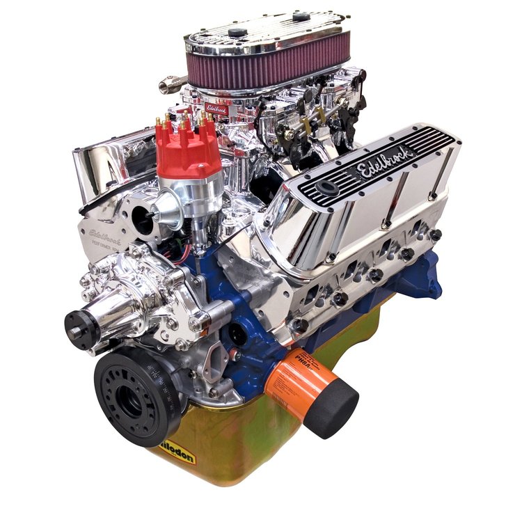 Performer RPM Dual Quad SB Ford 347ci Crate Engine, Front Sump Oil Pan
