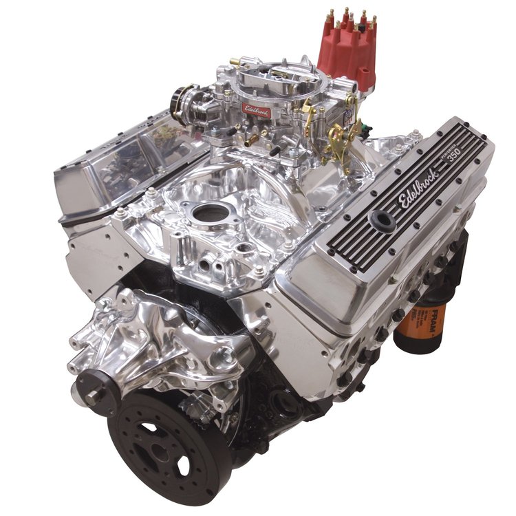 Performer Hi-Torq Small Block Chevy 350ci / 363hp Polished Crate Engine EPS Vortec Intake & Thunder Series Carburetor