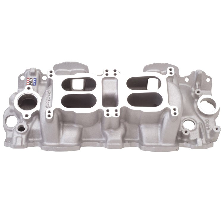 Performer RPM Intake Manifold Dual-Quad, Small Port 348/409 "W" Big Block 1500-6500 rpm