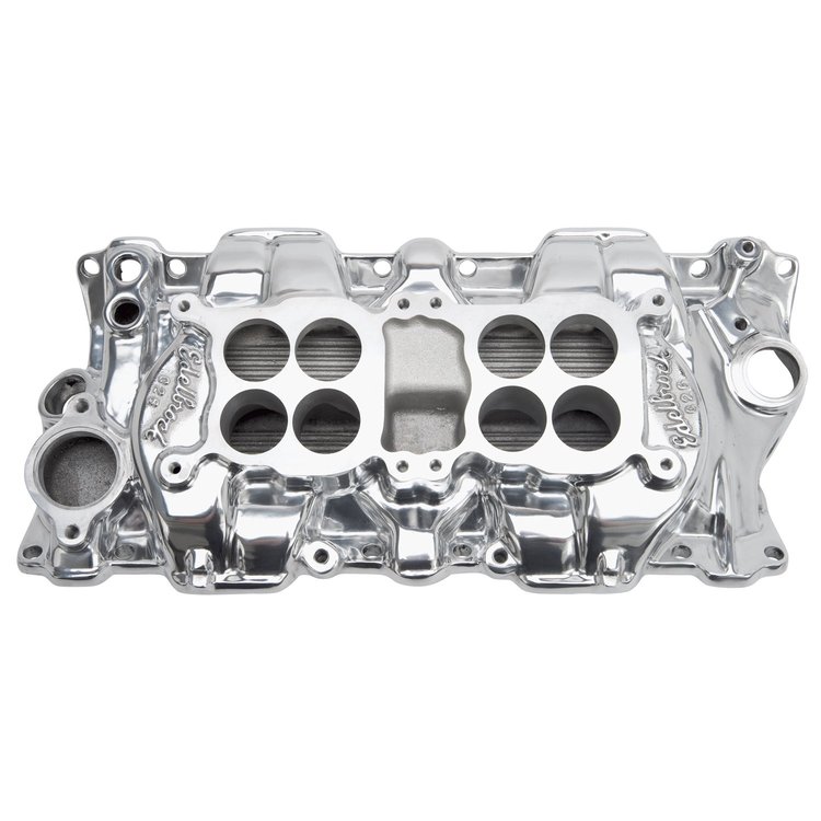 Performer Intake Manifold Dual Quad, 1500-5500 rpm, Polished