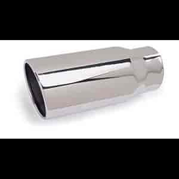 TAILPIPE TIP (ROLLED EDGE) 4 IN/ 5 OUT 304 SS (POLISHD / ETCHED)