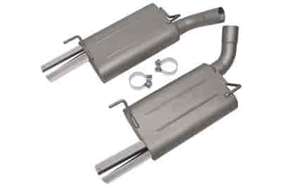 Axle-Back Exhaust Kit 2005-10 Mustang GT With SDT Mufflers and Stainless Steel Tips