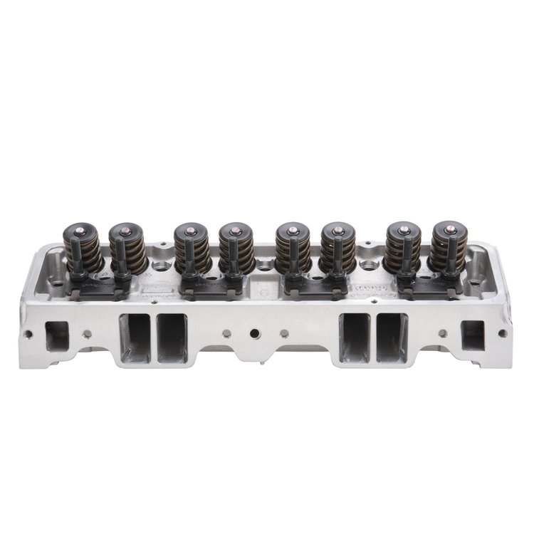 Performer Polished Aluminum Cylinder Head for Small Block Chevy