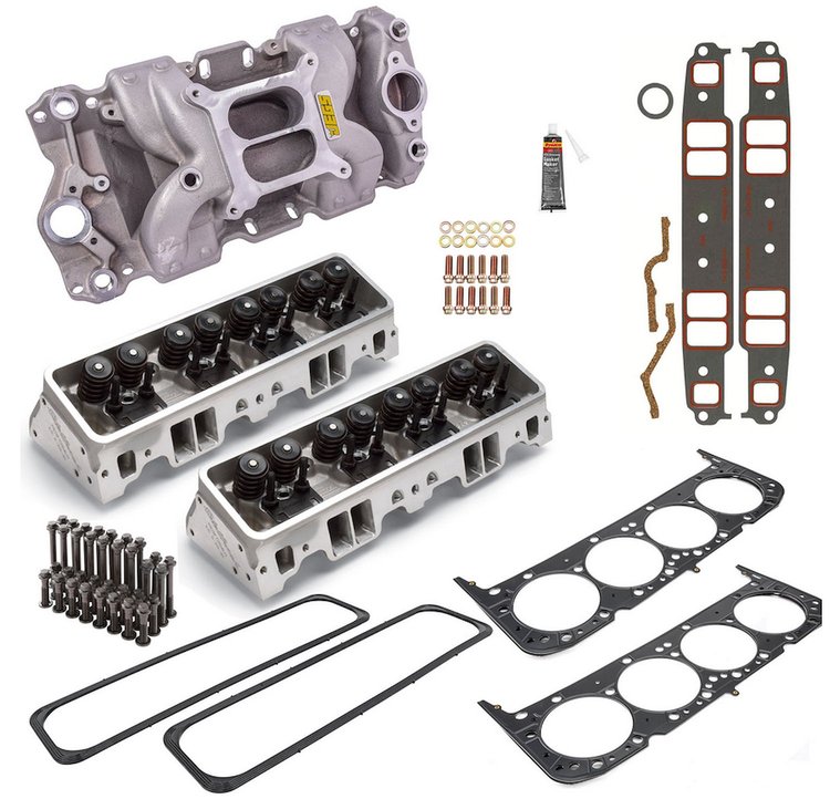 60859 Performer Aluminum Cylinder Heads for 1987-1995 Small Block Chevy Kit