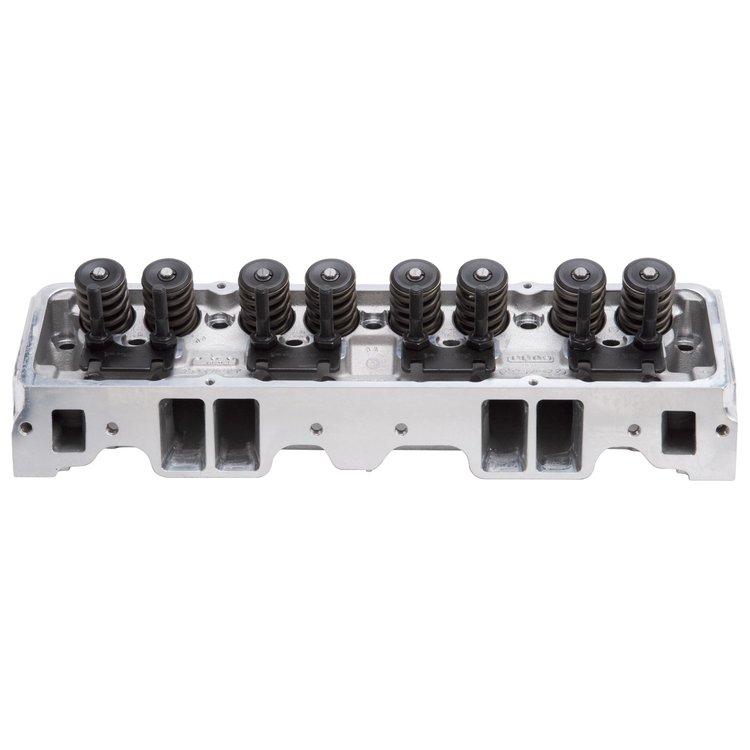 Performer RPM Polished Cylinder Head for Small Block Chevy
