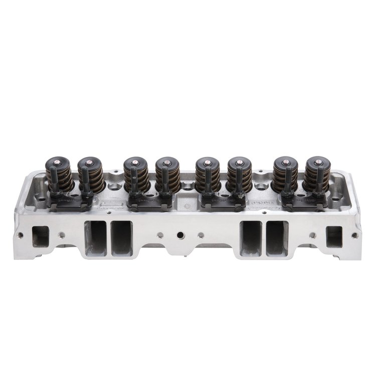 Performer Polished Aluminum Cylinder Head for Small Block Chevy