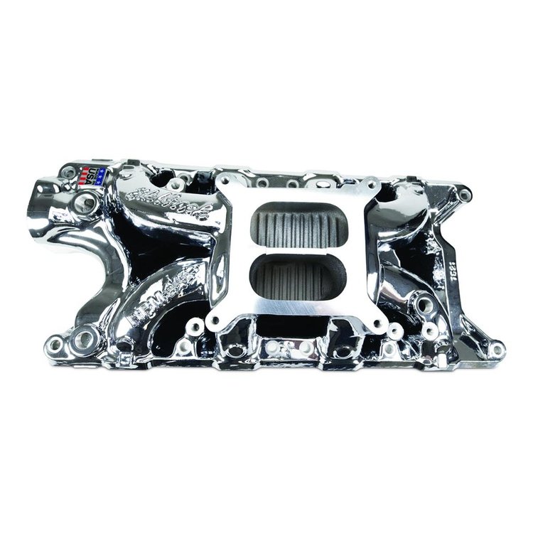 7121-CP Performer RPM Intake Manifold for Small Block Ford 260-302 ci [Chrome Plasma Finish]