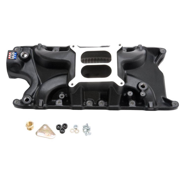 Performer RPM 302 Intake Manifold Black Powder Coat Finish