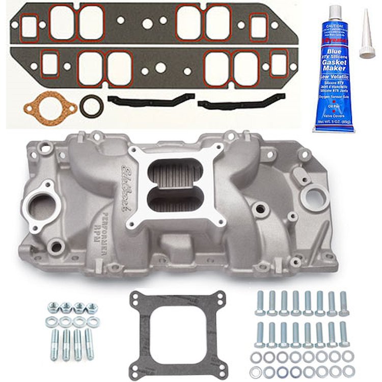 Performer RPM 2-R Intake Manifold Kit Big Block Chevy 396-502 (Rectangular Port) Includes: