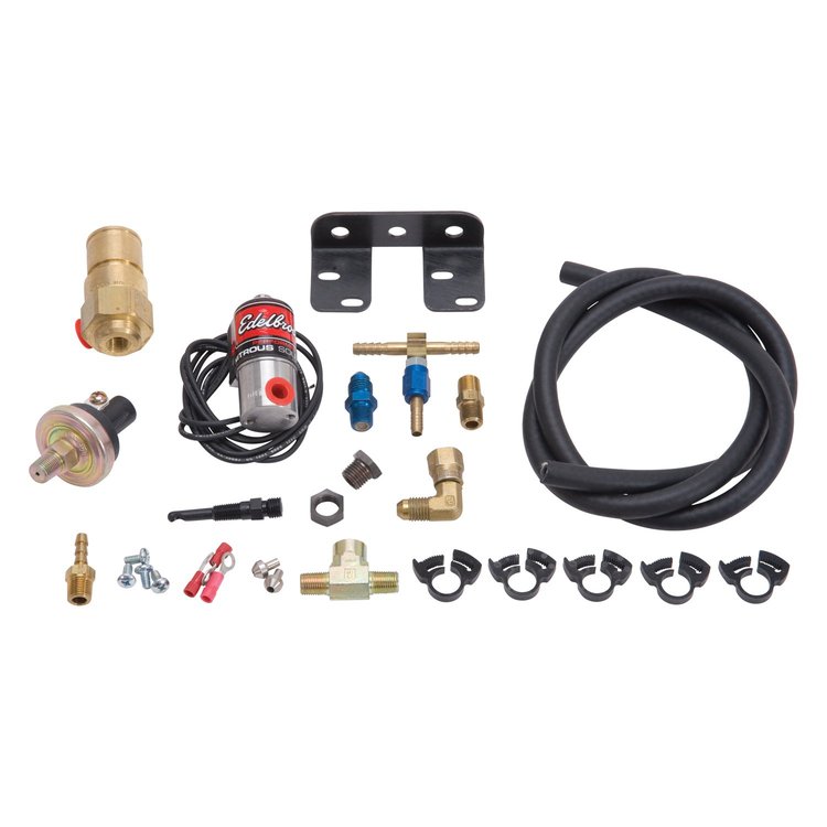 Nitrous Wet to Dry Conversion Kit Includes Nozzle, Solenoid, Jets, Adjustable Hobbs Pressure Switch & Mounting Hardware