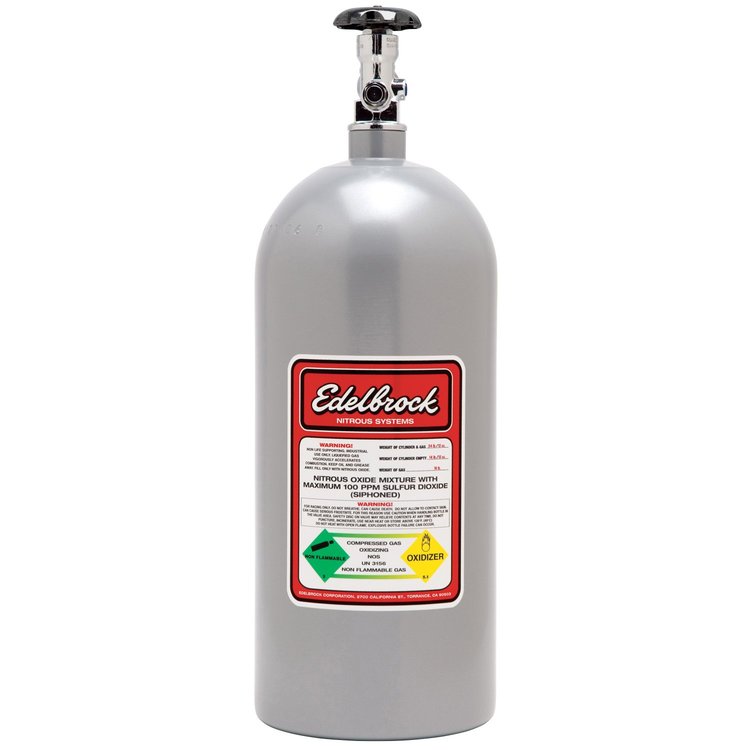 Nitrous Bottle 10 lb. in Silver Powder Coated Finish