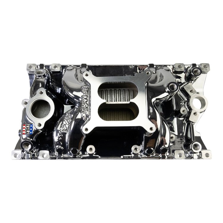 RPM Air-Gap Dual-Plane Intake Manifold for Small-Block Chevrolet Vortec [Chrome Plasma]