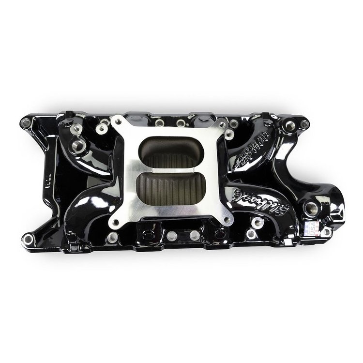 7521-BP RPM Air-Gap Intake Manifold Small Block Ford [Black Plasma Finish]