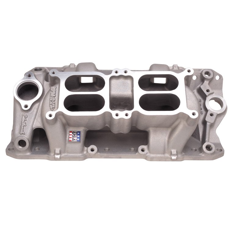 Performer RPM Air Gap Intake Manifold Intake Manifold Dual Quad, 1500-6500 rpm