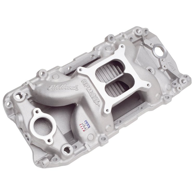 RPM Air-Gap 2-O Intake Manifold BB-Chevy 396-502 with oval port cylinder heads