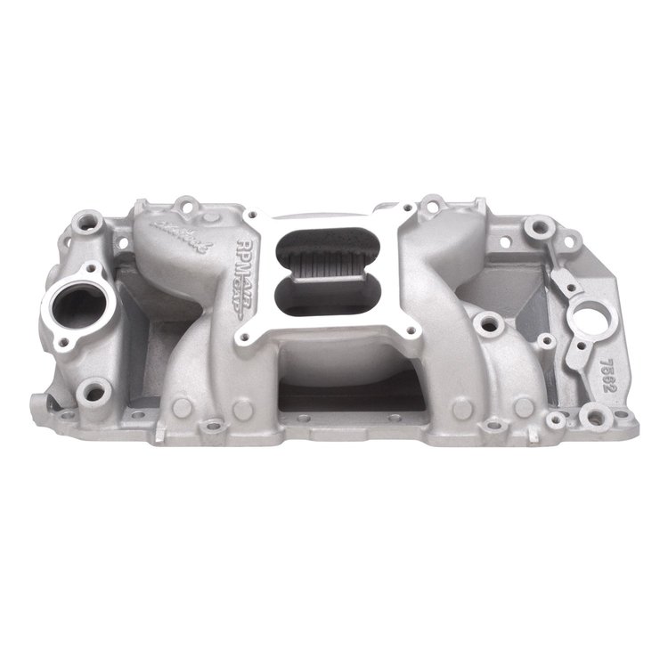 7562 RPM Air-Gap 2-R Intake Manifold with Rectangular Port Cylinder Heads for Big Block Chevy 396-502