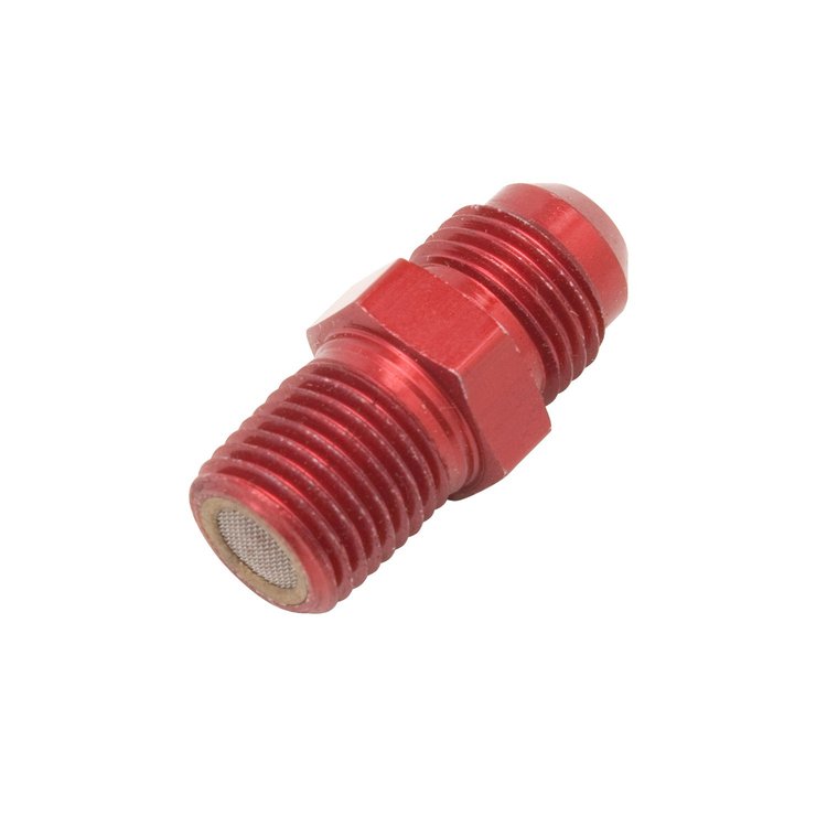 High Pressure Nitrous Filter Fitting Straight 4AN x 1/8" NPT