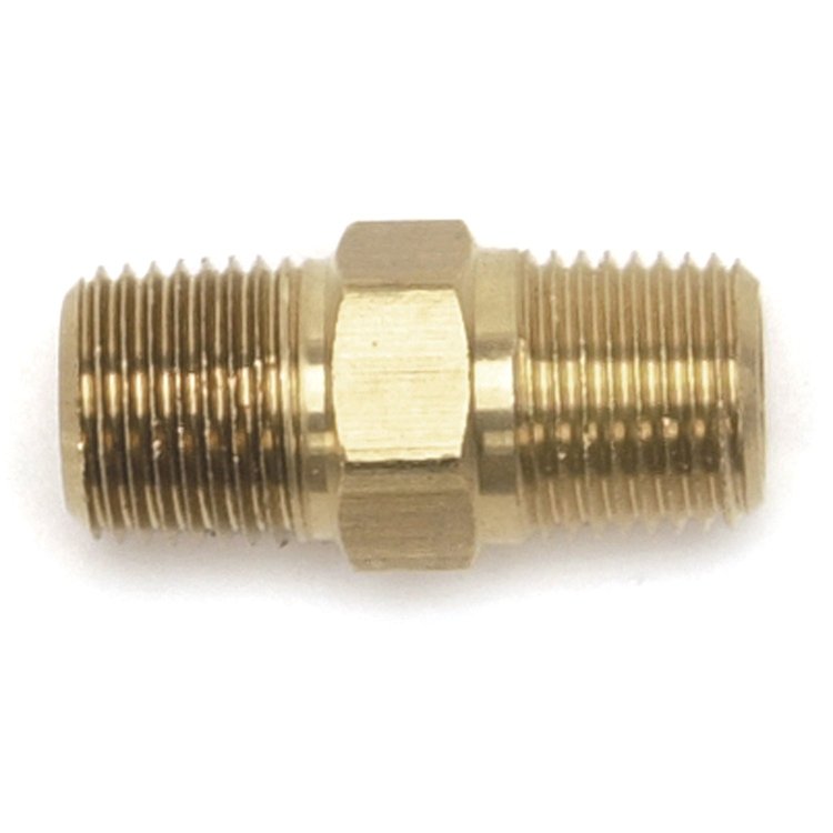 Pipe Nipple 1/8" NPT x 1/8" NPT, Brass