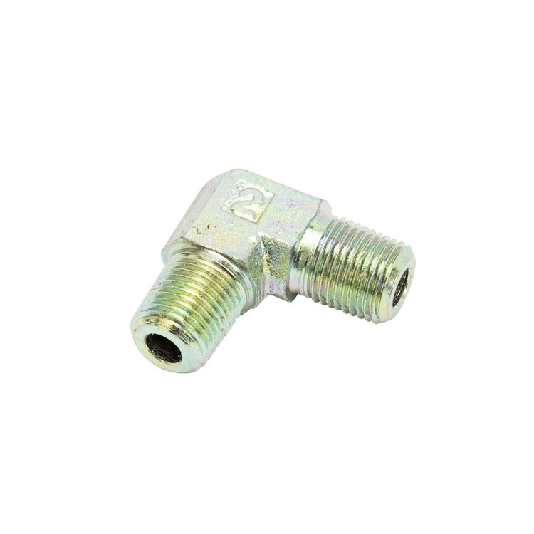 Male Pipe Nipple 1/8" NPT x 1/8" NPT 90°, Brass
