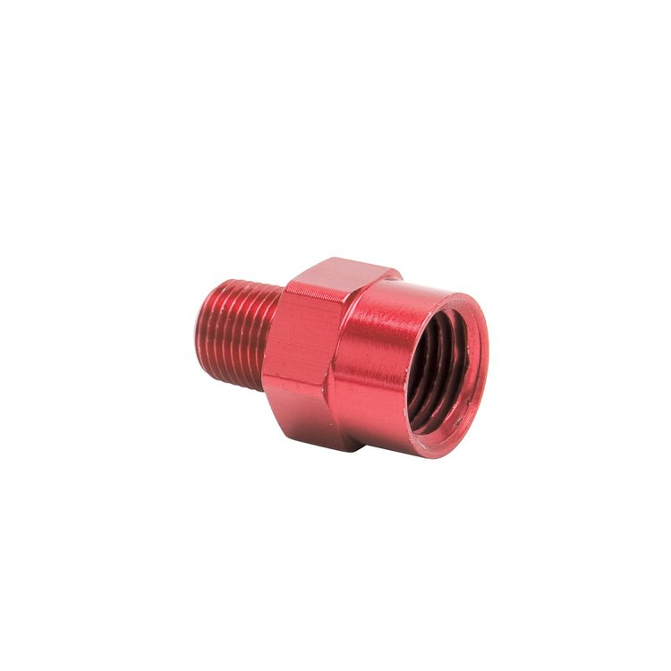 1/4" NPT Female - 1/8" NPT Male, Red