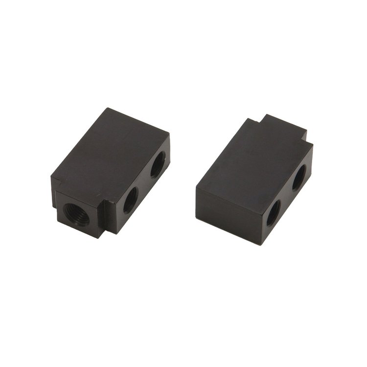 Nitrous Distribution Block Billet Aluminum Anodized Black with One-Inlet and Eight-Outletswith One-Inlet and Four-Outlets